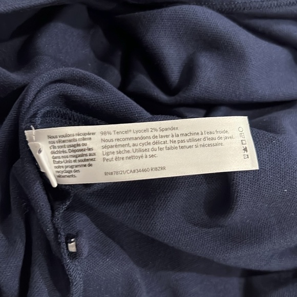 Eileen Fisher navy blue midi length tank dress size Medium - Picture 8 of 12